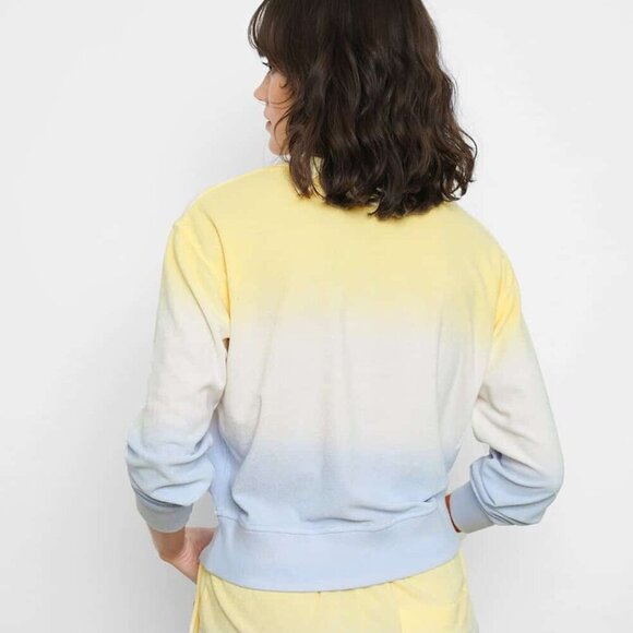Rails Ramona Sweater Sky Blue Dip Dye Yellow Gradient Pastel Breezy Long Sleeve - Picture 3 of 11
